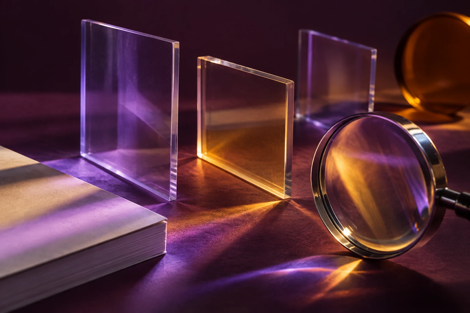 Penguin ePulse use case: Optical comparison still life for pharma education review — conceptual illustration